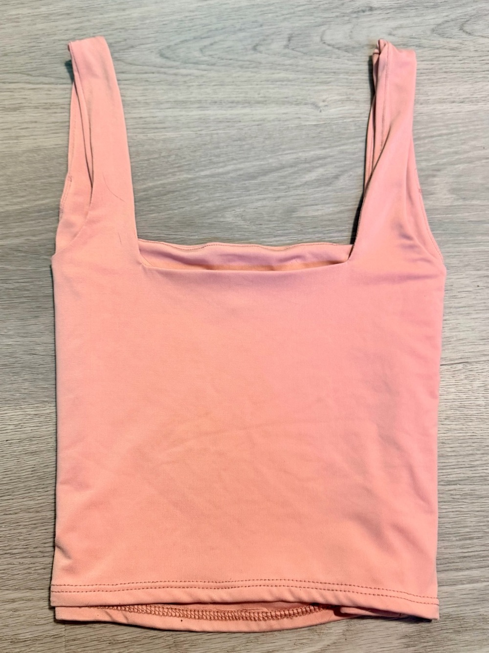 Women's Square Neck Pink Tank Top